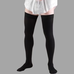 Trueform Compression Thigh High Men's Dress Socks, 20-30 mmHg,